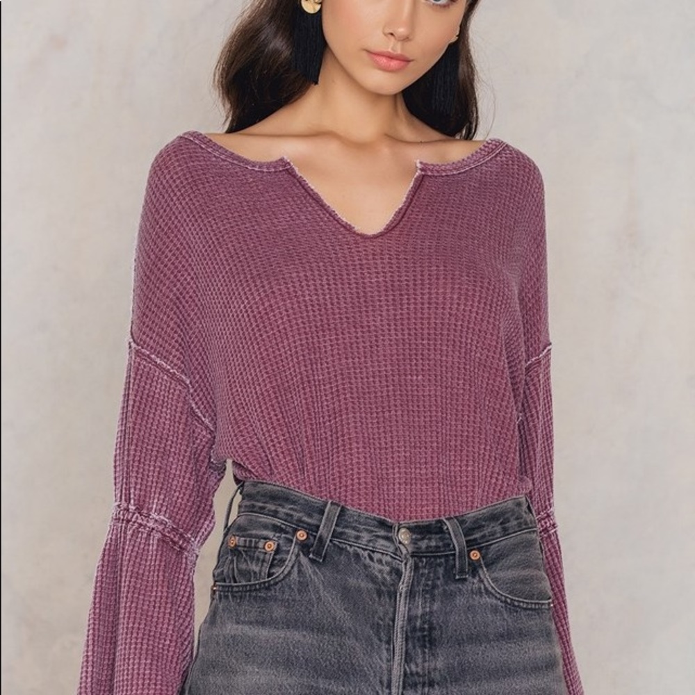 Free People Dahlia bell-sleeved top